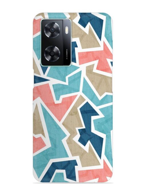 Vintage Geometric Triangle Snap Case for Oppo A77S Zapvi