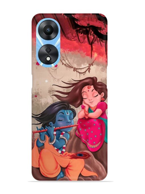 Radhe Krishna Water Art Snap Case for Oppo A78 (5G) Zapvi