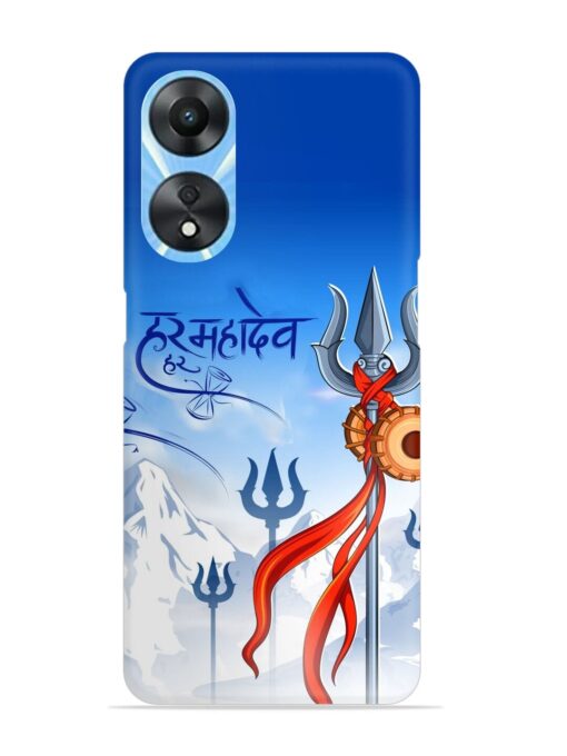 Har Har Mahadev Trishul Snap Case for Oppo A78 (5G) Zapvi