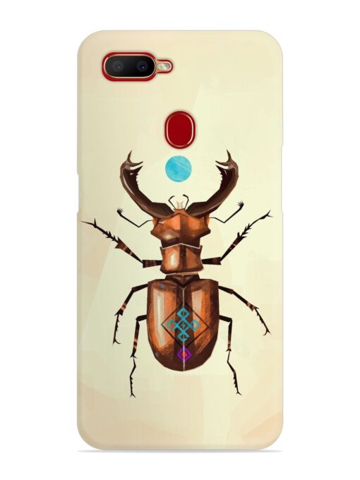 Stag Beetle Vector Snap Case for Oppo A7X Zapvi