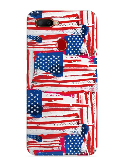 Usa Flag Seamless Snap Case for Oppo A7X Zapvi