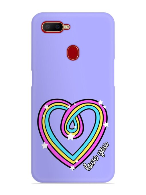 Colorful Rainbow Heart Snap Case for Oppo A7X Zapvi