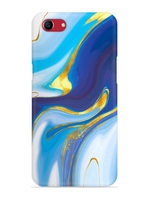 Watercolor Background With Golden Foil Snap Case for Oppo A83 Zapvi