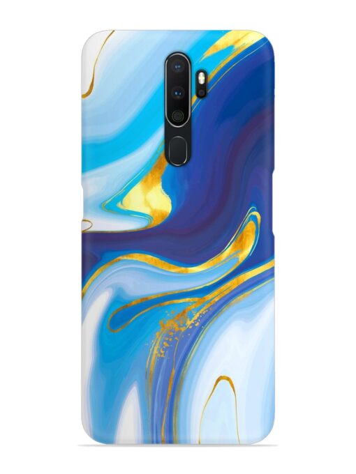 Watercolor Background With Golden Foil Snap Case for Oppo A9 (2020) Zapvi