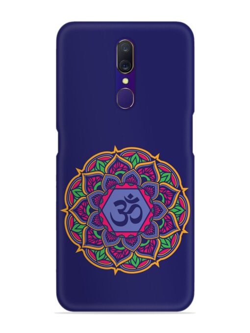 Om Mandala Art Blue Snap Case for Oppo F11 Zapvi