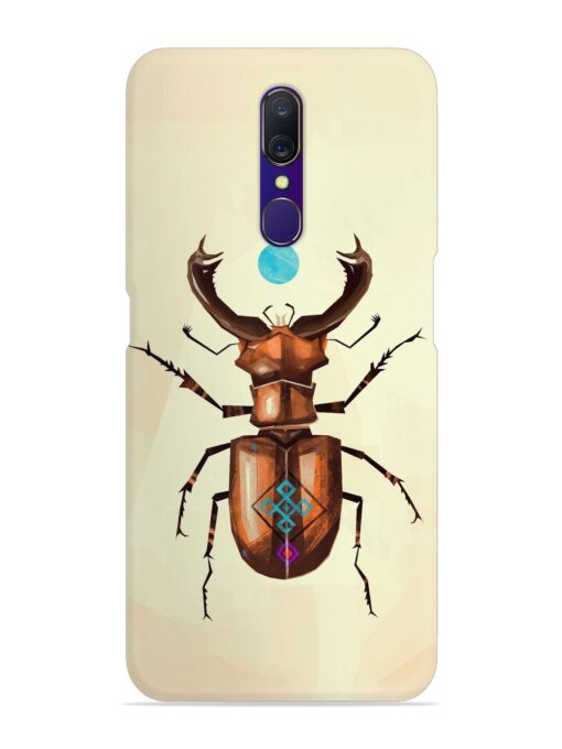 Stag Beetle Vector Snap Case for Oppo F11 Zapvi