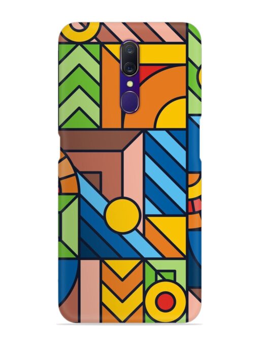 Colorful Geometric Snap Case for Oppo F11 Zapvi