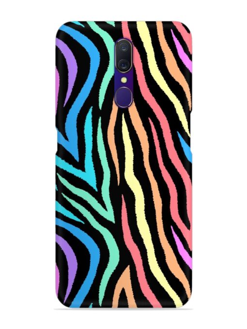 Colorful Abstract Zebra Snap Case for Oppo F11 Zapvi