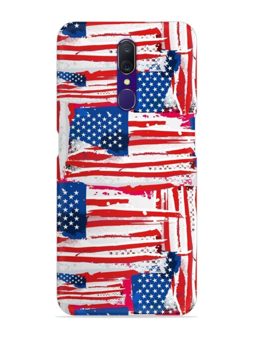 Usa Flag Seamless Snap Case for Oppo F11 Zapvi