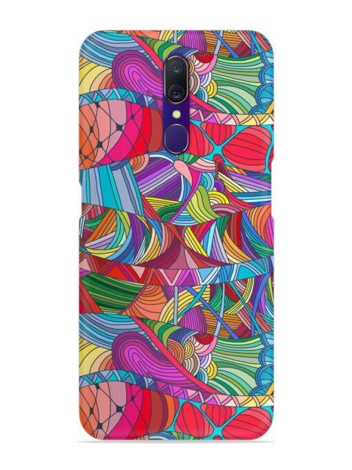 Seamless Patterns Hand Drawn Snap Case for Oppo F11 Zapvi