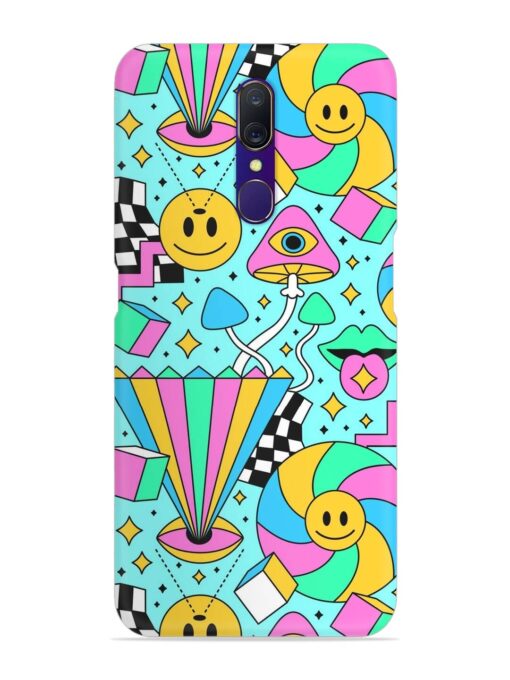 Trippy Rainbow 60S Snap Case for Oppo F11 Zapvi