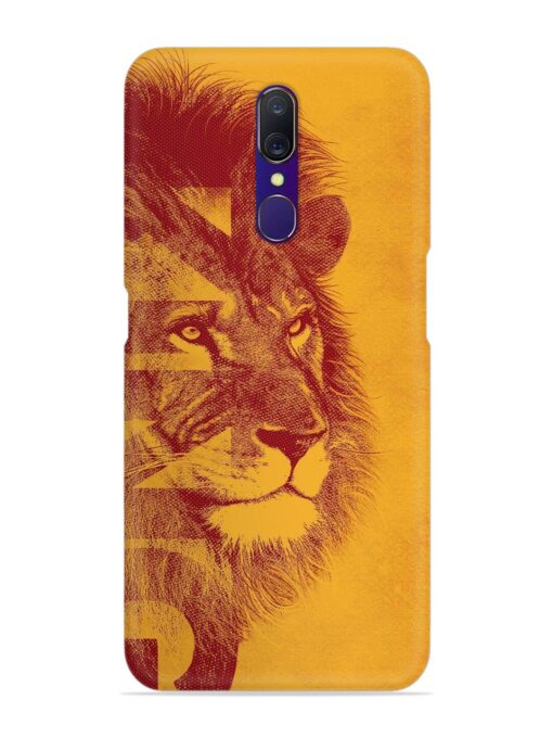 Gold Lion Crown Art Snap Case for Oppo F11 Zapvi