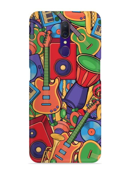 Colorful Music Art Snap Case for Oppo F11 Zapvi