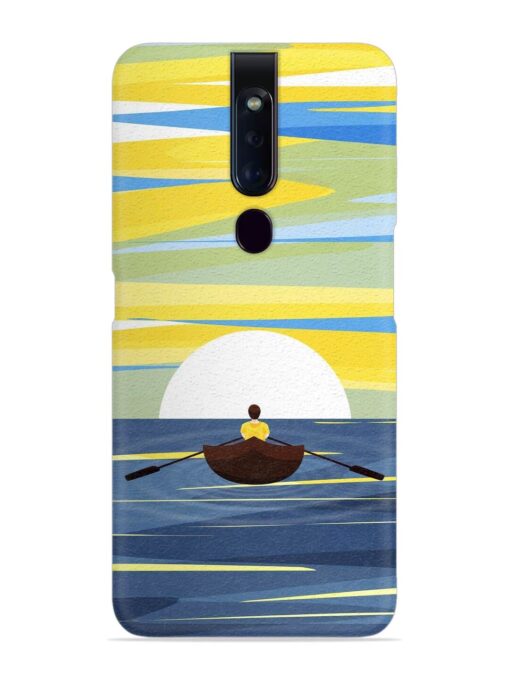 Rowing Person Ferry Paddle Snap Case for Oppo F11 Pro Zapvi