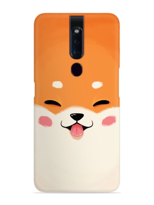 Cute Dog Face Vector Snap Case for Oppo F11 Pro Zapvi