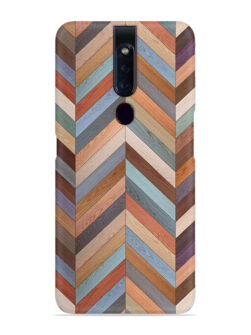 Seamless Wood Parquet Snap Case for Oppo F11 Pro Zapvi