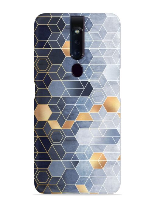 Geometric Abstraction Hexagons Snap Case for Oppo F11 Pro Zapvi