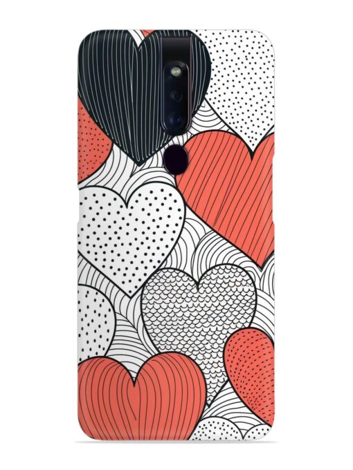 Girly Heart Seamless Snap Case for Oppo F11 Pro Zapvi