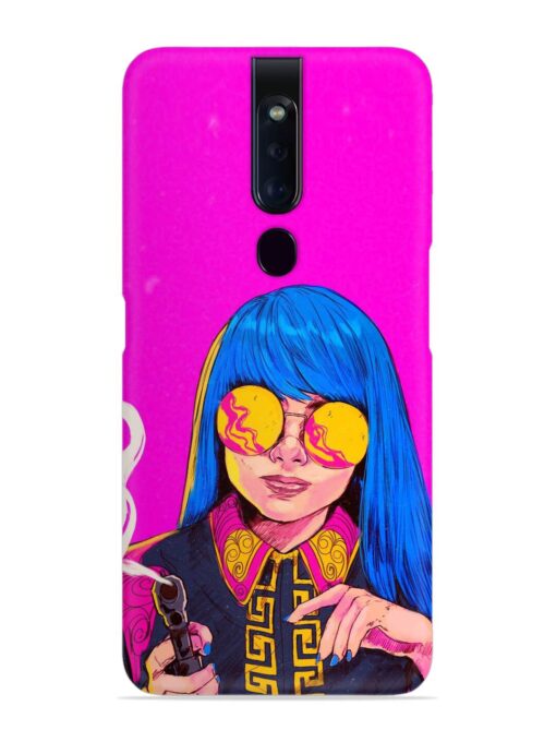 Aesthetic Anime Girl Snap Case for Oppo F11 Pro Zapvi