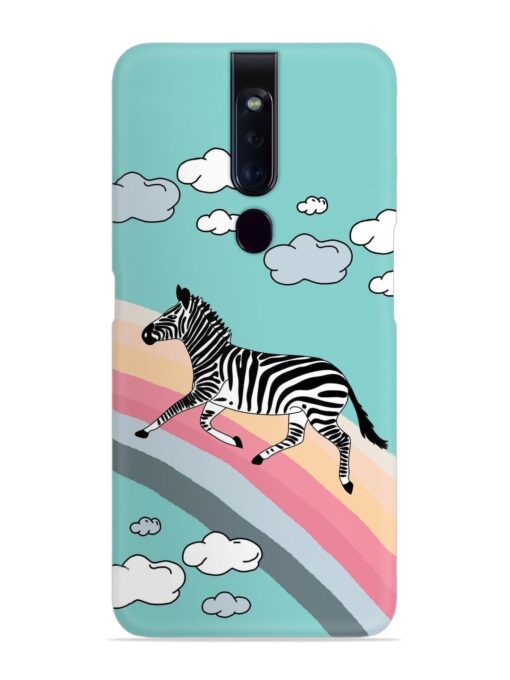 Running Zebra Snap Case for Oppo F11 Pro Zapvi