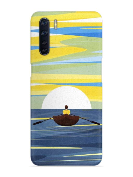 Rowing Person Ferry Paddle Snap Case for Oppo F15 Zapvi