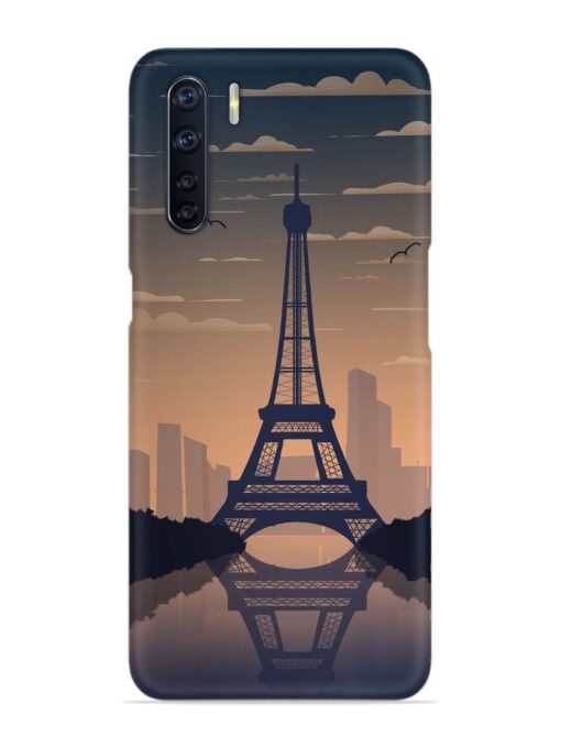 France Paris Eiffel Tower Gradient Snap Case for Oppo F15 Zapvi