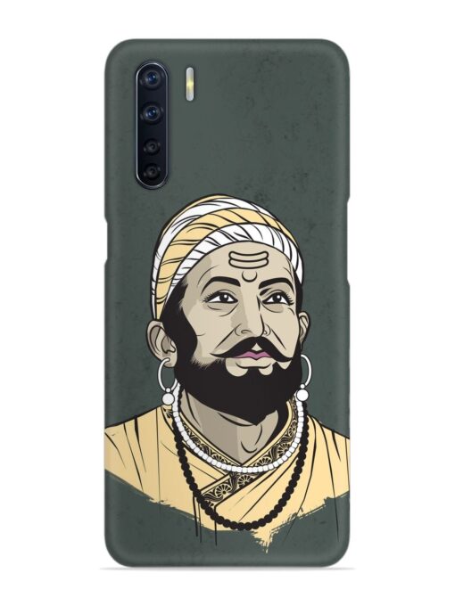 Shivaji Maharaj Vector Art Snap Case for Oppo F15 Zapvi