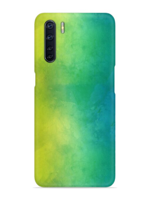 Yellow Green Gradient Snap Case for Oppo F15 Zapvi