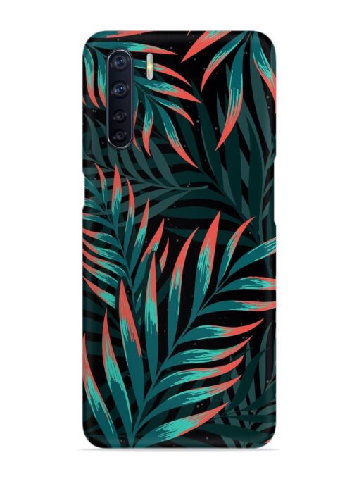 Green Leaf Art Snap Case for Oppo F15 Zapvi