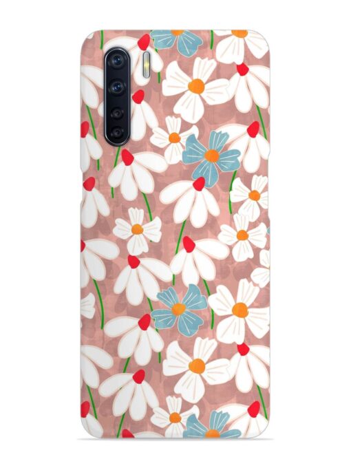 Abstract Petal Flowers Snap Case for Oppo F15 Zapvi