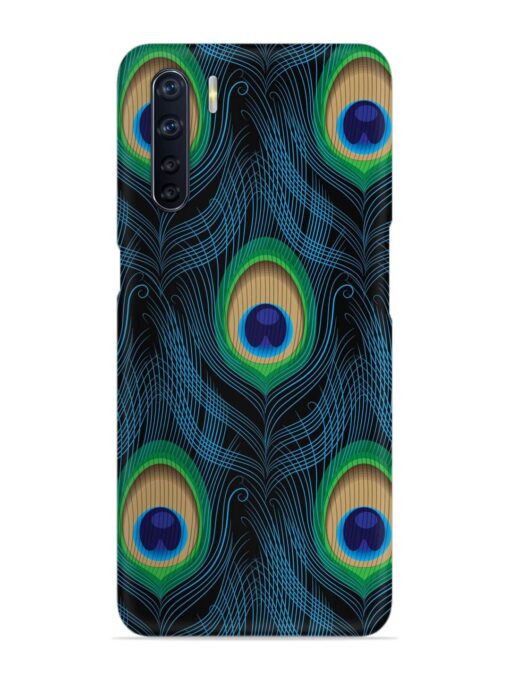 Seamless Pattern Peacock Snap Case for Oppo F15 Zapvi