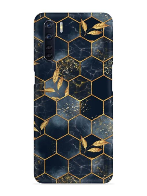 Marble Hexagon Seamless Snap Case for Oppo F15 Zapvi