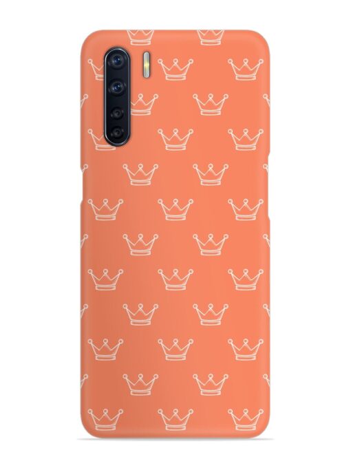 Hand Drawn Crown Snap Case for Oppo F15 Zapvi