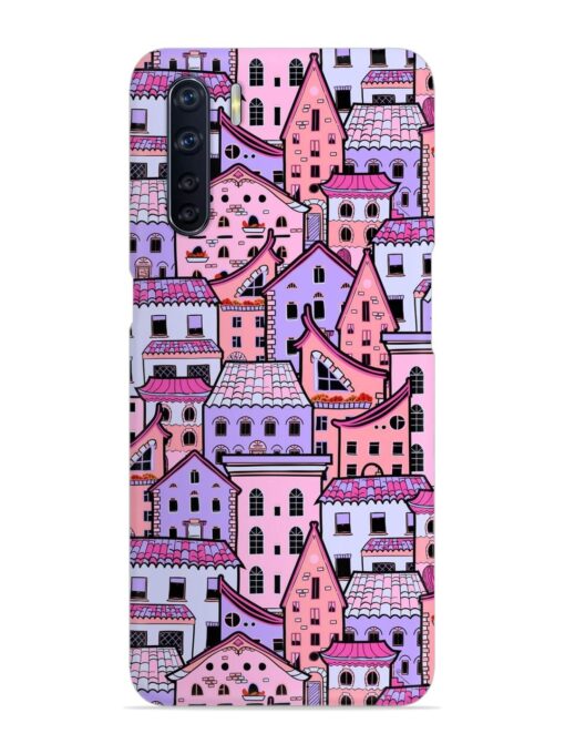 Seamless Pattern Houses Snap Case for Oppo F15 Zapvi