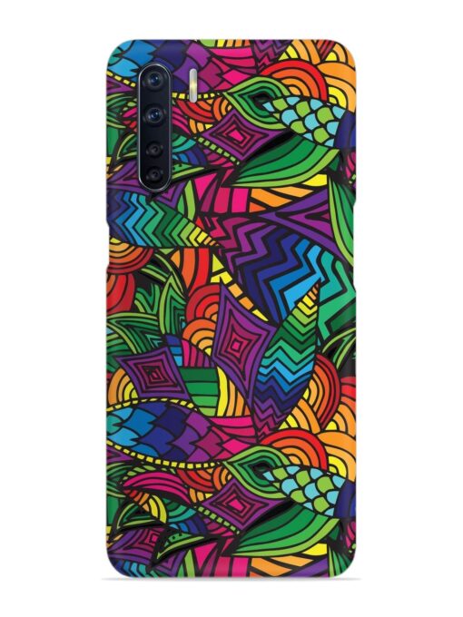 Abstract Multicolor Seamless Snap Case for Oppo F15 Zapvi