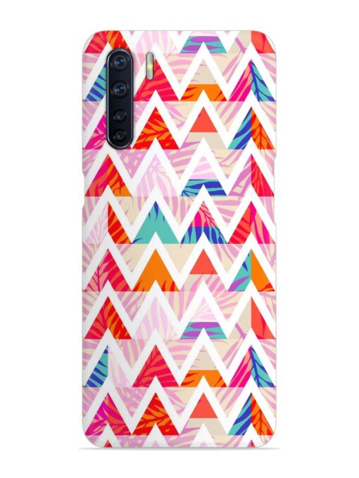 Abstract Triangle Background Snap Case for Oppo F15 Zapvi