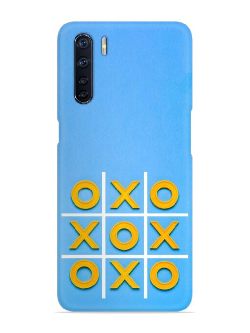 Yellow Plastic Crosses Snap Case for Oppo F15 Zapvi