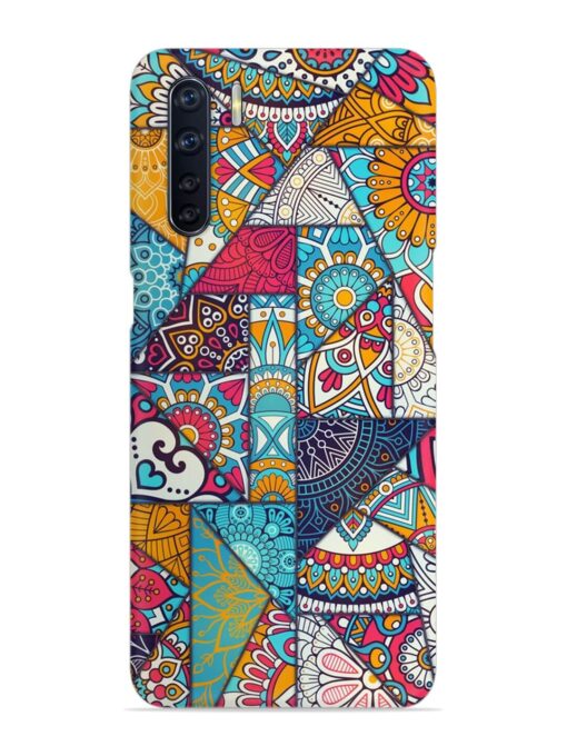 Patchwork Pattern Vintage Snap Case for Oppo F15 Zapvi