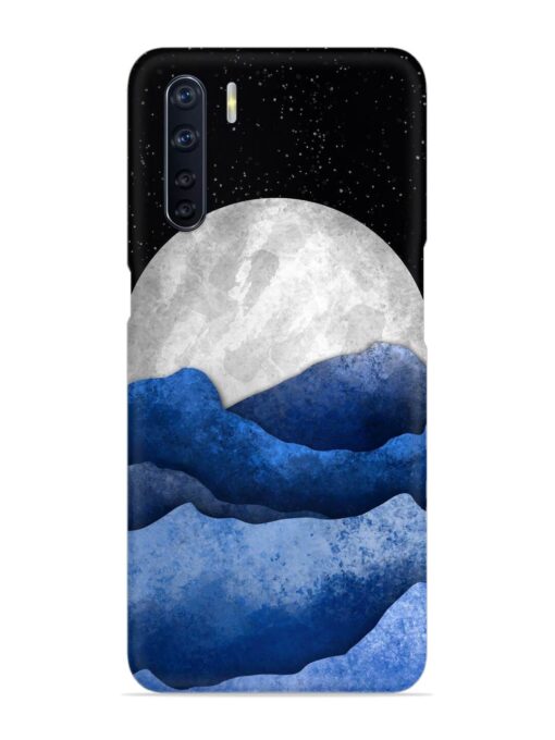 Full Moon Mountain Vector Snap Case for Oppo F15 Zapvi