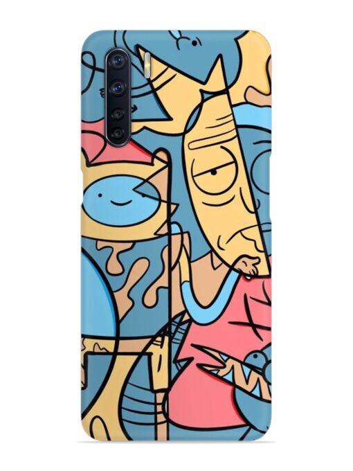 Silly Face Doodle Snap Case for Oppo F15 Zapvi