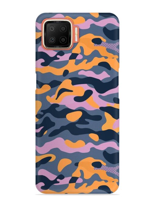 Camouflage Army Military English Orange Art Snap Case for Oppo F17 Zapvi