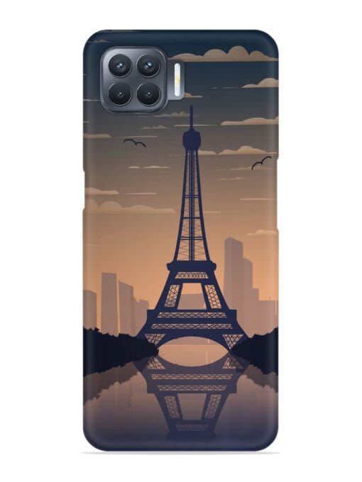 France Paris Eiffel Tower Gradient Snap Case for Oppo F17 Pro Zapvi