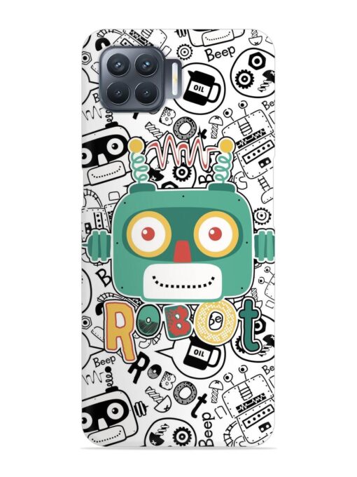 Robot Modern Seamless Pattern Snap Case for Oppo F17 Pro Zapvi