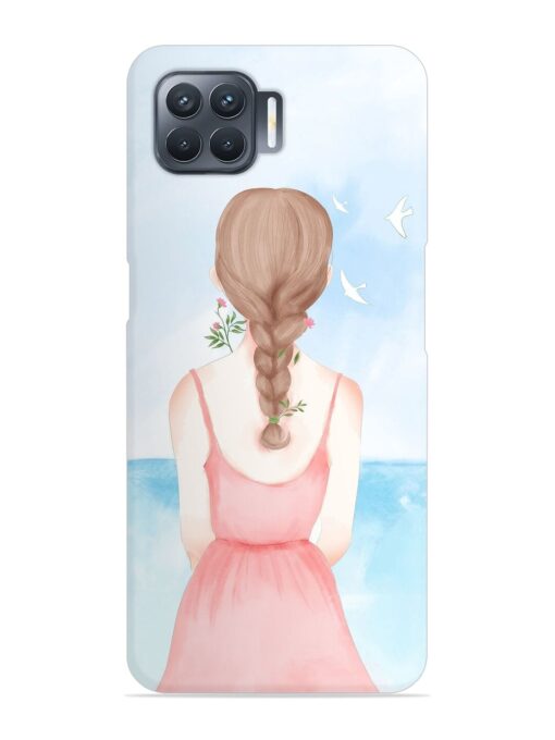 Watercolor Girl Vector Snap Case for Oppo F17 Pro Zapvi