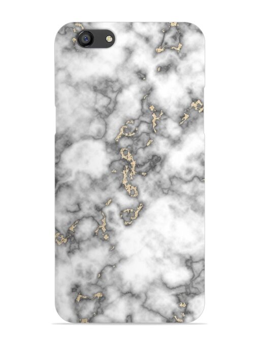 Gray And Gold Marble Snap Case for Oppo F3 Plus Zapvi