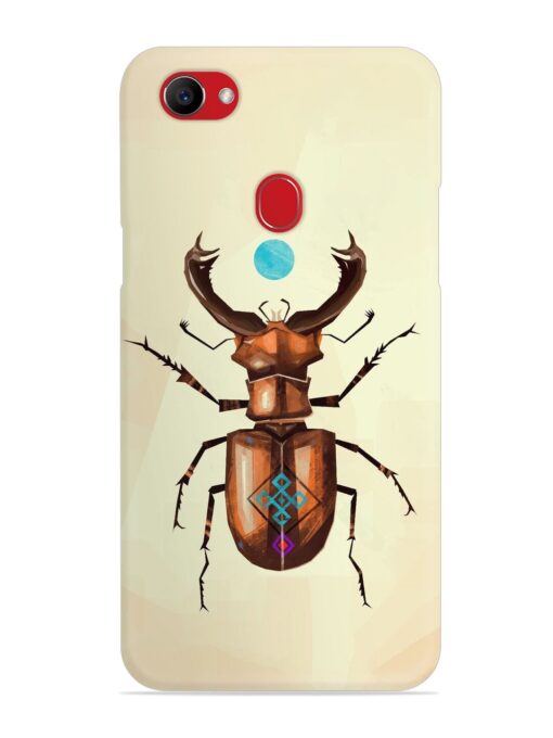 Stag Beetle Vector Snap Case for Oppo F7 Zapvi