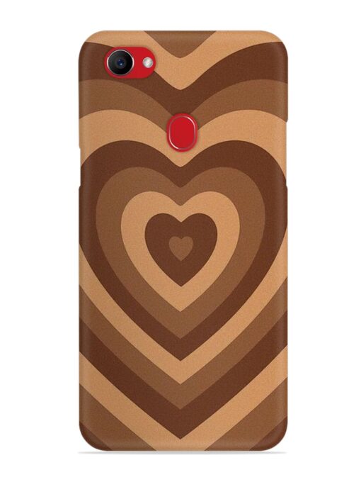 Brown Heart Snap Case for Oppo F7 Zapvi