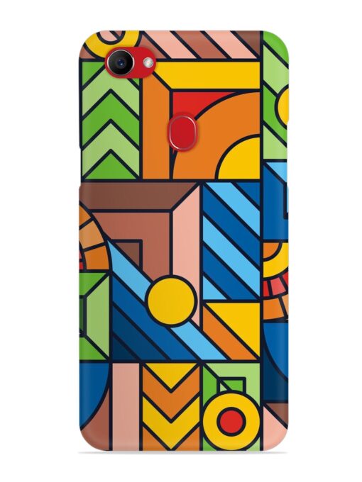 Colorful Geometric Snap Case for Oppo F7 Zapvi