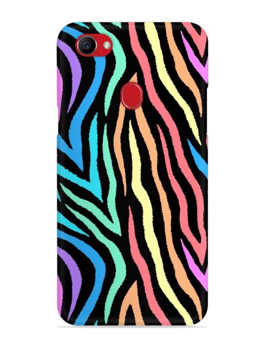 Colorful Abstract Zebra Snap Case for Oppo F7 Zapvi