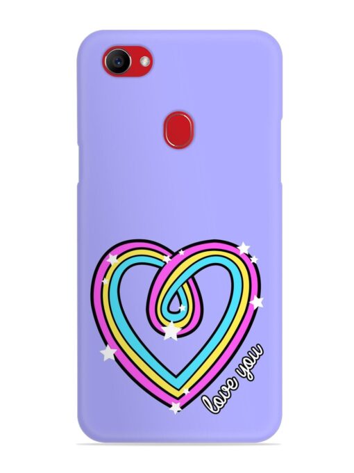 Colorful Rainbow Heart Snap Case for Oppo F7 Zapvi